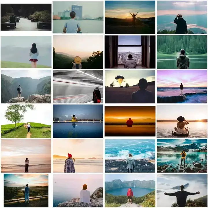 图片[1]-631款人物背影图片素材合集，唯美治愈旅行配图一次收齐-数品库