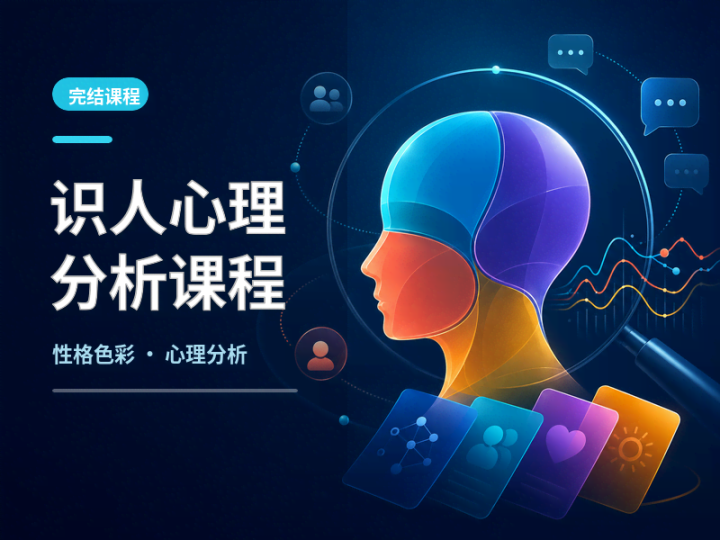 超级读心术:性格色彩与识人心理分析实用课程完整学习合集-数品库