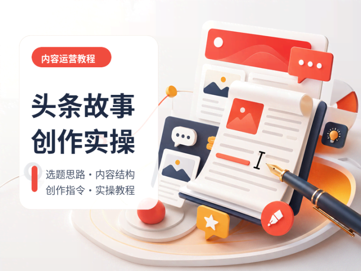 今日头条故事类内容创作实操教程与指令整理-数品库