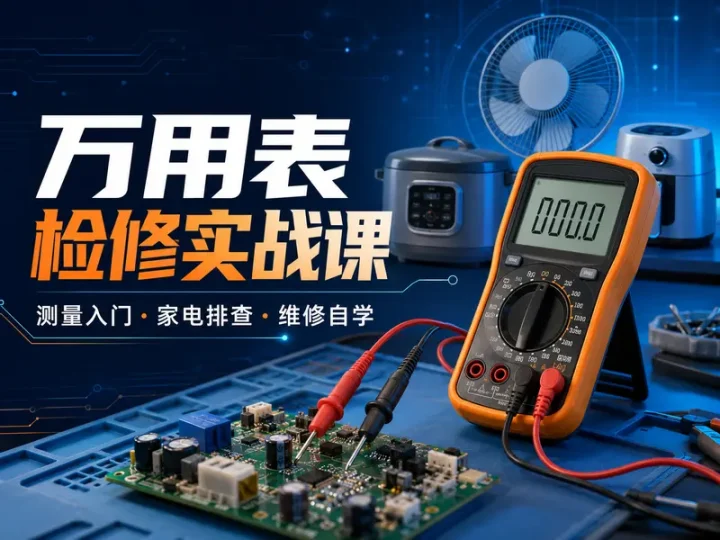 万用表使用与家电故障检测维修视频自学教程-数品库