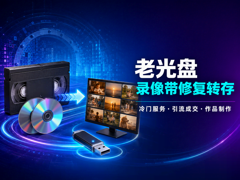 图片[1]-光盘录像带修复转存冷门服务项目完整实操教程-数品库