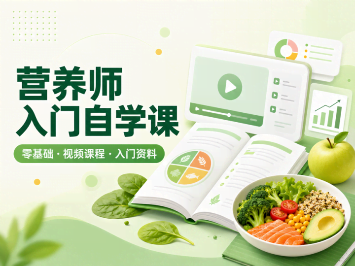 营养师零基础自学视频课程与入门资料实用合集-数品库
