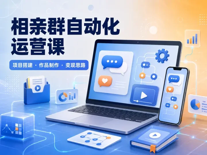 相亲群自动化运营变现课程：项目搭建与实操思路-数品库