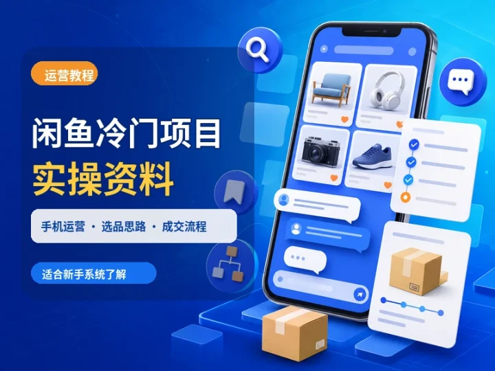 闲鱼冷门项目实操资料:手机运营与成交思路整理-数品库