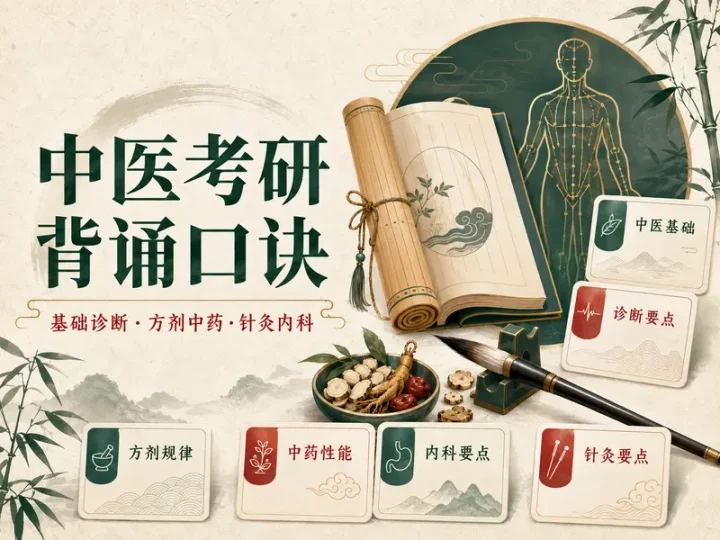 中医考研背诵口诀资料:基础诊断方剂中药知识整理-数品库