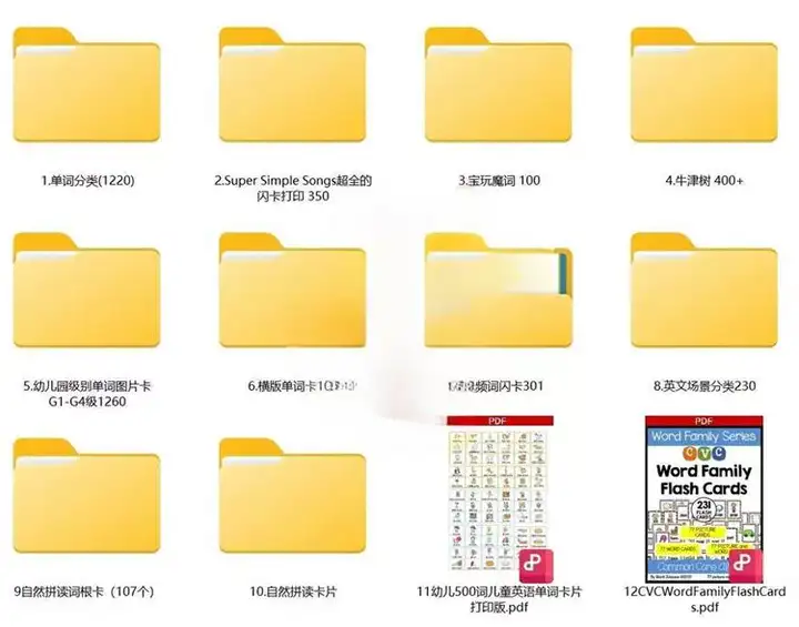 图片[2]-5000+款英语单词闪卡PDF幼儿小学启蒙资料-数品库