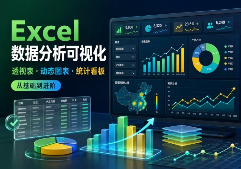 Excel数据处理与分析教程:透视表及动态图表制作-数品库