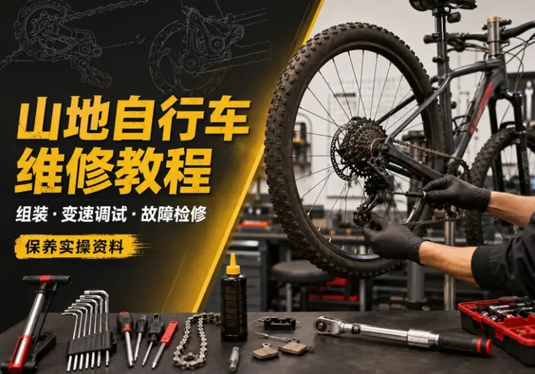 山地自行车维修保养教程:组装变速调试与故障检修-数品库