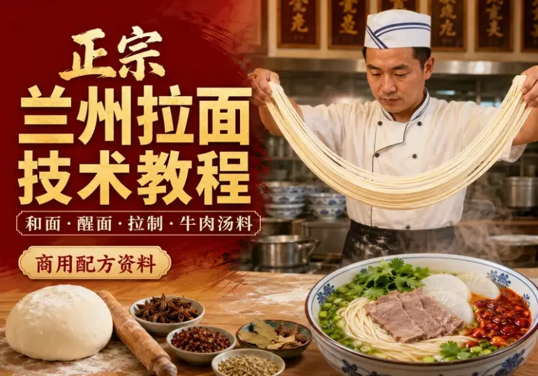 正宗兰州拉面商用技术教程:手工拉制与牛肉汤料-数品库