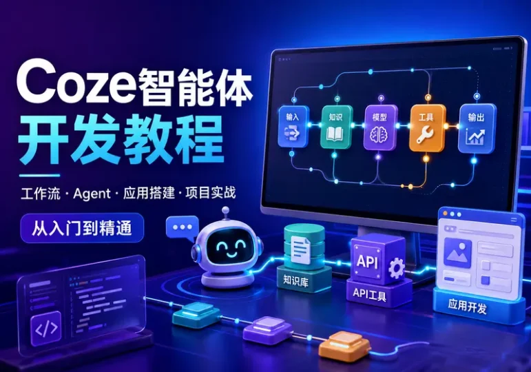 Coze智能体开发实战教程:自动化工作流与应用搭建-数品库
