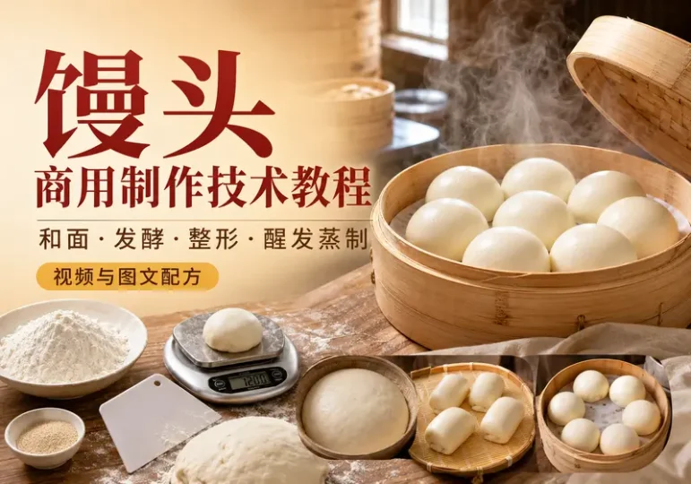 馒头商用制作技术教程:和面发酵与醒发蒸制配方-数品库