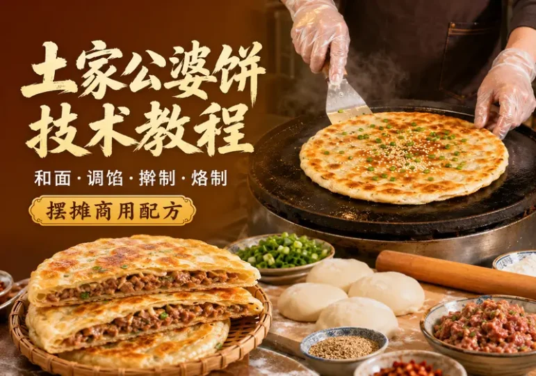 土家公婆饼商用技术教程:和面调馅与烙制配方-数品库
