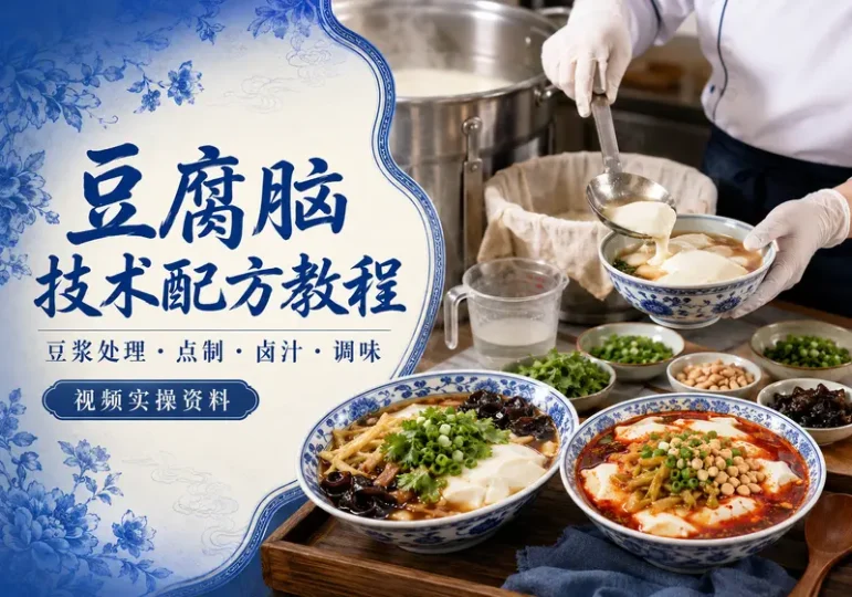 豆腐脑制作技术配方：点浆凝固与卤汁调味教程-数品库