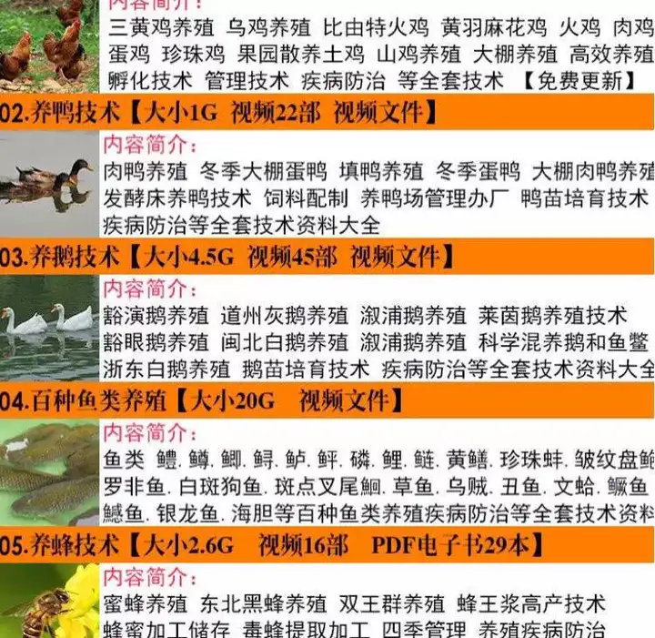 图片[2]-19种畜禽水产与特种养殖技术视频资料合集-数品库