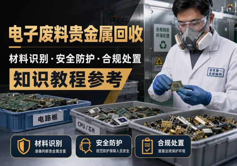 电子废料贵金属回收教程:材料识别与安全处置-数品库