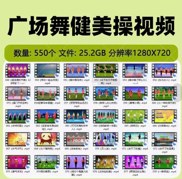 图片[1]-550个广场舞健身操视频：入门进阶分步教学-数品库