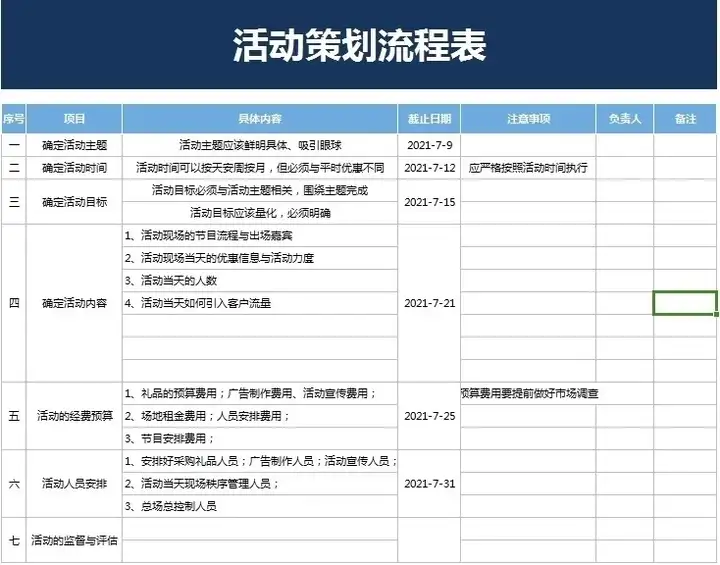 图片[4]-56款活动策划Excel模板：流程预算物料运营表格-数品库