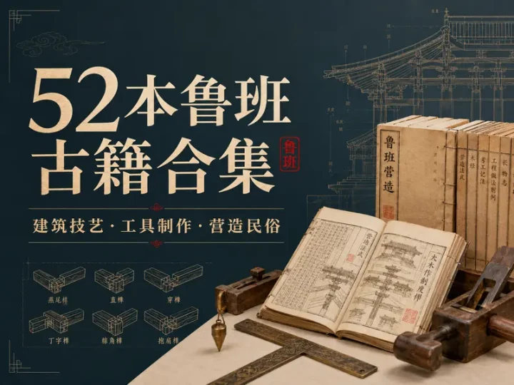 52本鲁班古籍电子书合集古代建筑与木工技艺资料整理-数品库