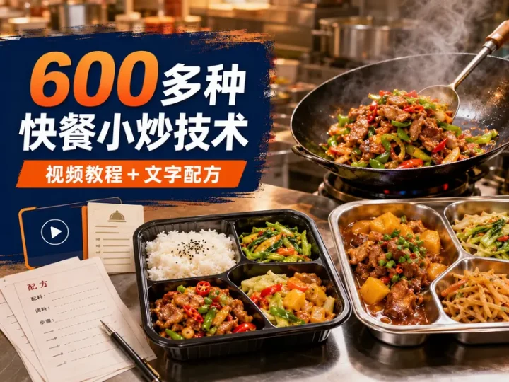 600多种商用快餐小炒与食堂大锅菜技术教程合集-数品库