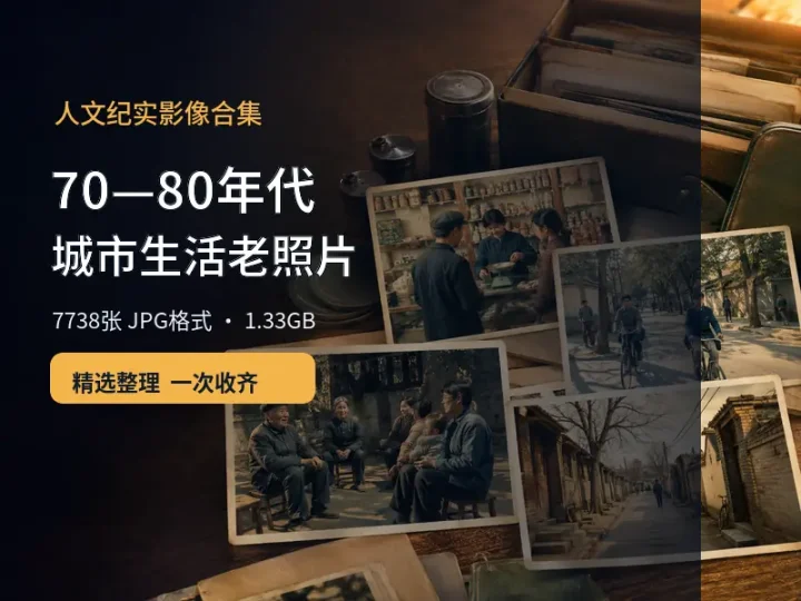 7738张中国70—80年代城市生活老照片人文摄影合集-数品库