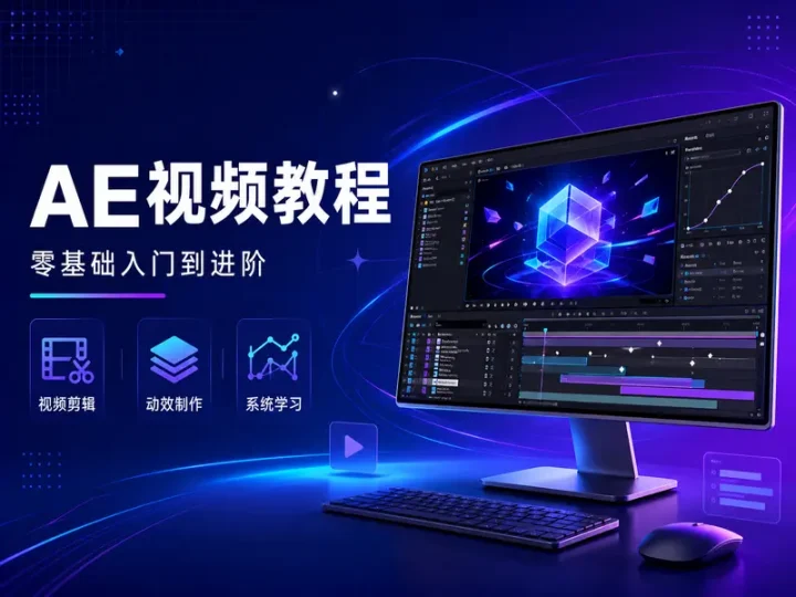 AE视频后期制作零基础到进阶系统自学课程-数品库
