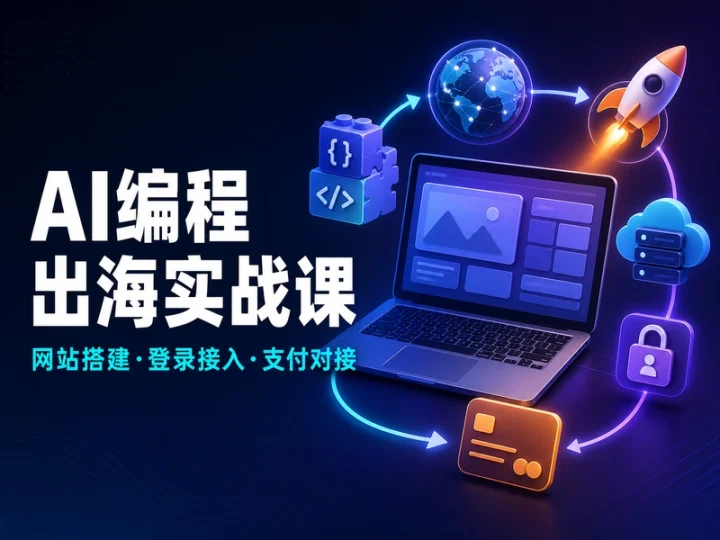 AI编程出海实战课:网站搭建与支付登录接入-数品库