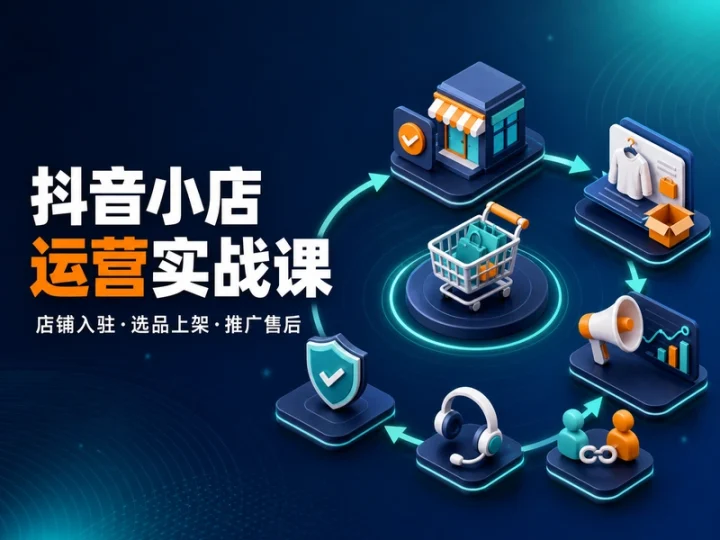 抖音小店全流程实操课:选品上架推广与售后运营-数品库