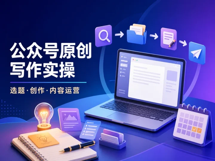 公众号原创写作实操课:选题创作与内容运营-数品库
