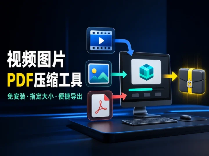 免安装视频图片PDF压缩工具:文件体积便捷优化-数品库