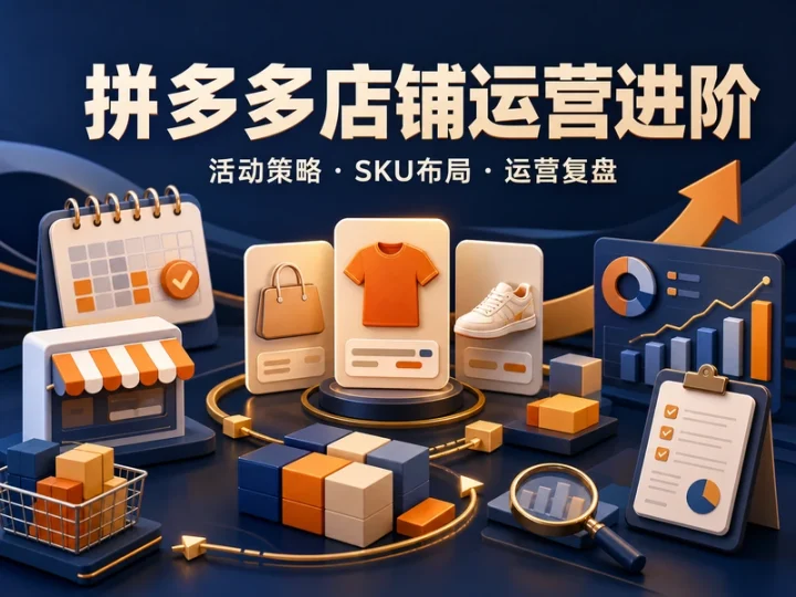 拼多多店铺运营进阶课:活动与SKU盈利策略-数品库