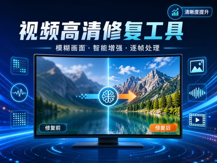 视频高清修复工具：模糊画面清晰度增强实用软件-数品库