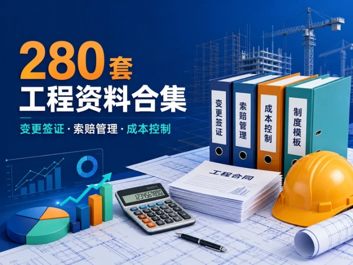 280套建筑工程变更签证与索赔管理资料合集-数品库