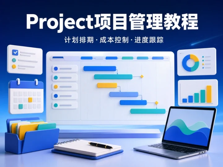 Project项目管理视频教程:计划排期与进度控制-数品库