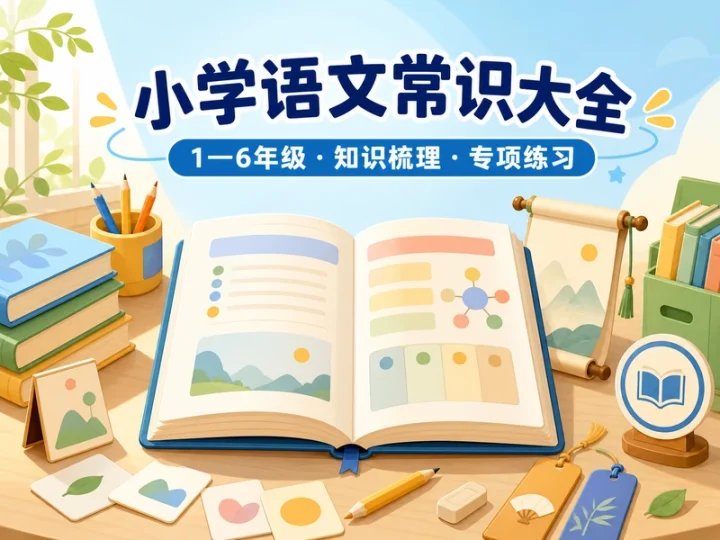 小学语文常识大全:1—6年级知识梳理与练习-数品库