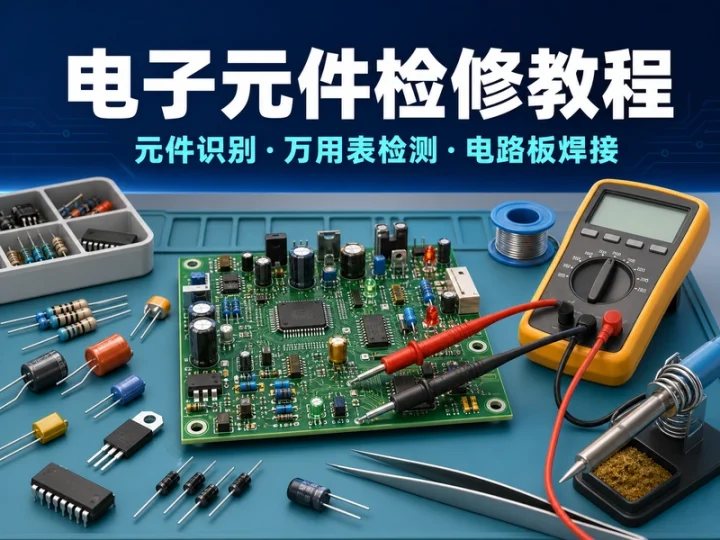 电子元器件检测维修教程:万用表与电路板焊接-数品库