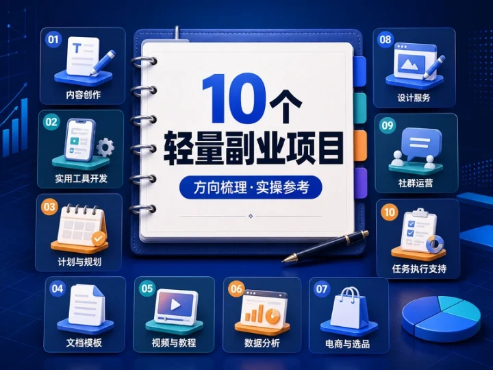 10个轻量副业项目清单与实操思路整理-数品库