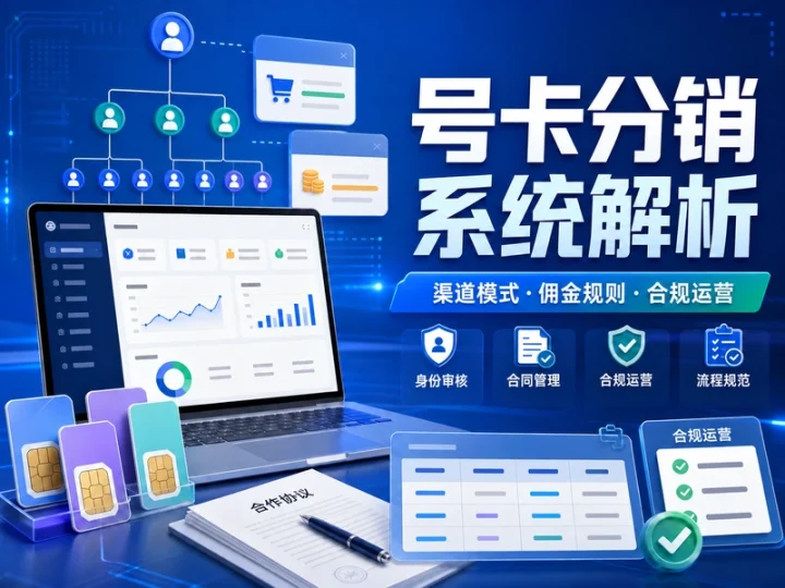 号卡分销源头系统与代理佣金模式运营资料解析-数品库