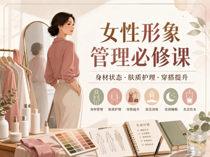 女性形象管理与生活状态调整课程含肤质穿搭指南-数品库