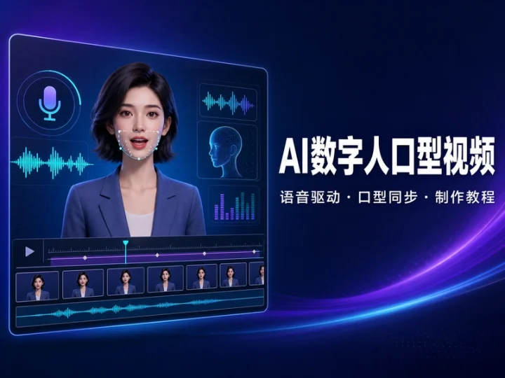 AI数字人口型视频制作软件与语音驱动教程合集-数品库