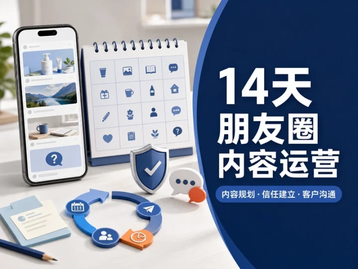 朋友圈内容运营与客户沟通成交课程含文案方法-数品库