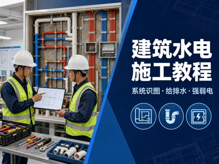 建筑水电安装施工视频教程含系统识图与工艺讲解-数品库
