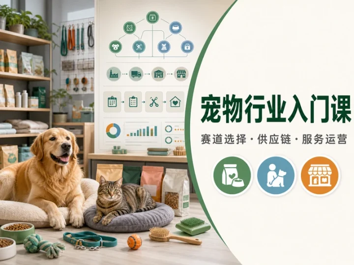 宠物行业赛道入门课程含选品服务与运营管理-数品库