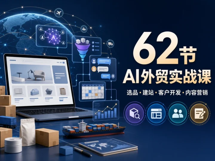 62节AI外贸实战课程含独立站搭建与客户开发-数品库