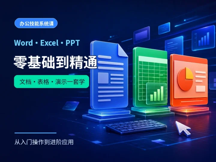 Word Excel PPT零基础到精通办公软件视频课程合集-数品库