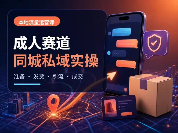 成人用品同城私域引流与发货成交完整实操课程-数品库