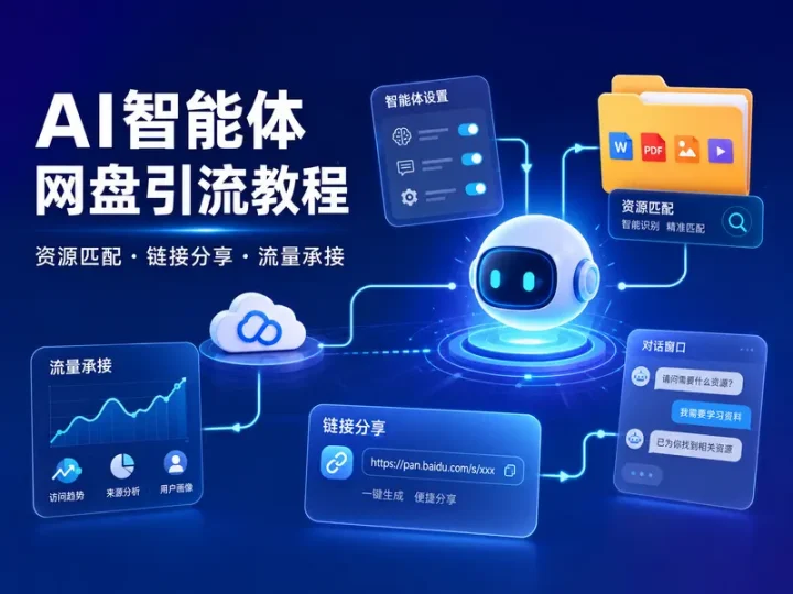 百度AI智能体网盘资源引流实操教程与运营思路-数品库