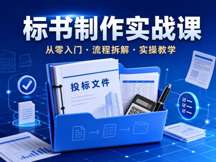 零基础标书制作实战教程:一周入门投标文件编写流程-数品库