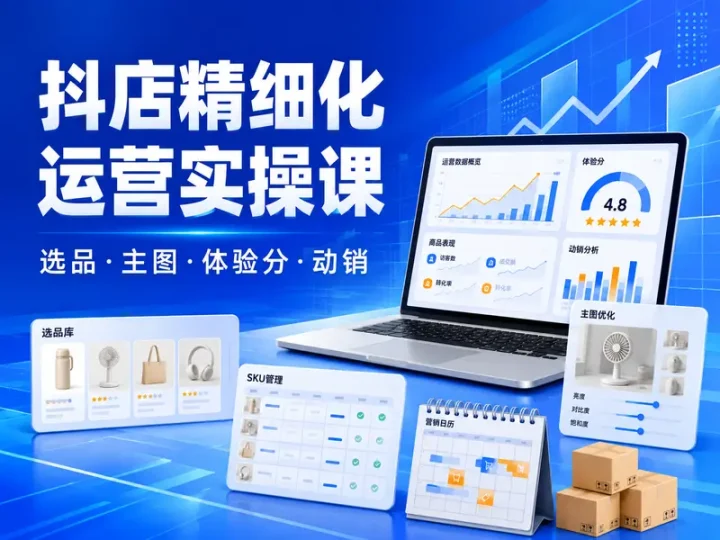 抖音小店精细化运营实操课 从选品优化到活动动销-数品库