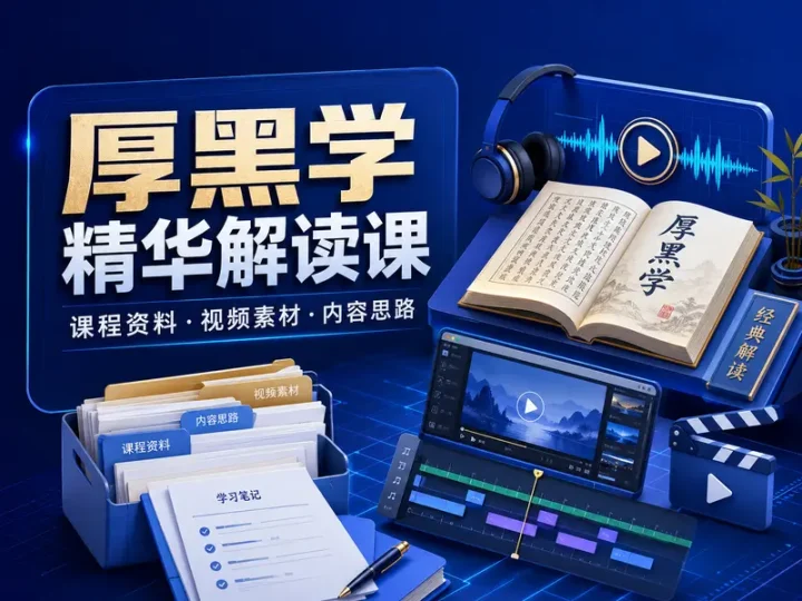 厚黑学精华解读项目课程与短视频素材实操合集-数品库