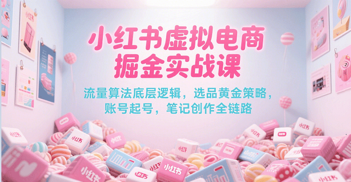 图片[1]-小红书虚拟电商选品开店与笔记运营实战课程-数品库